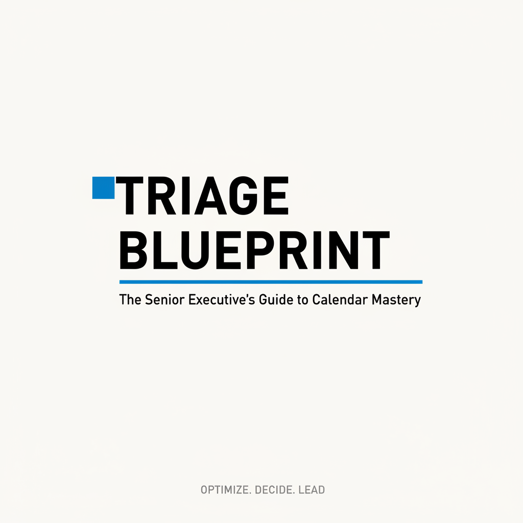 The Executive's Quick Guide to Calendar Triage 1 The Executive's Quick Guide to Calendar Triage