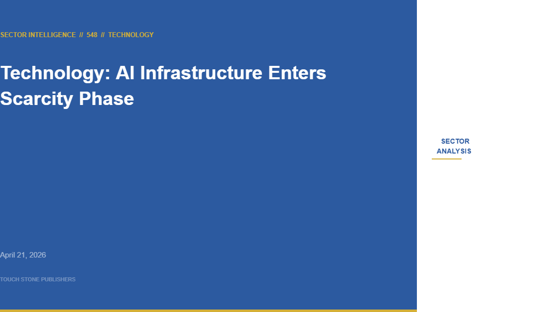 Technology Sector Intelligence: AI Infrastructure Enters the Scarcity Phase — April 2026