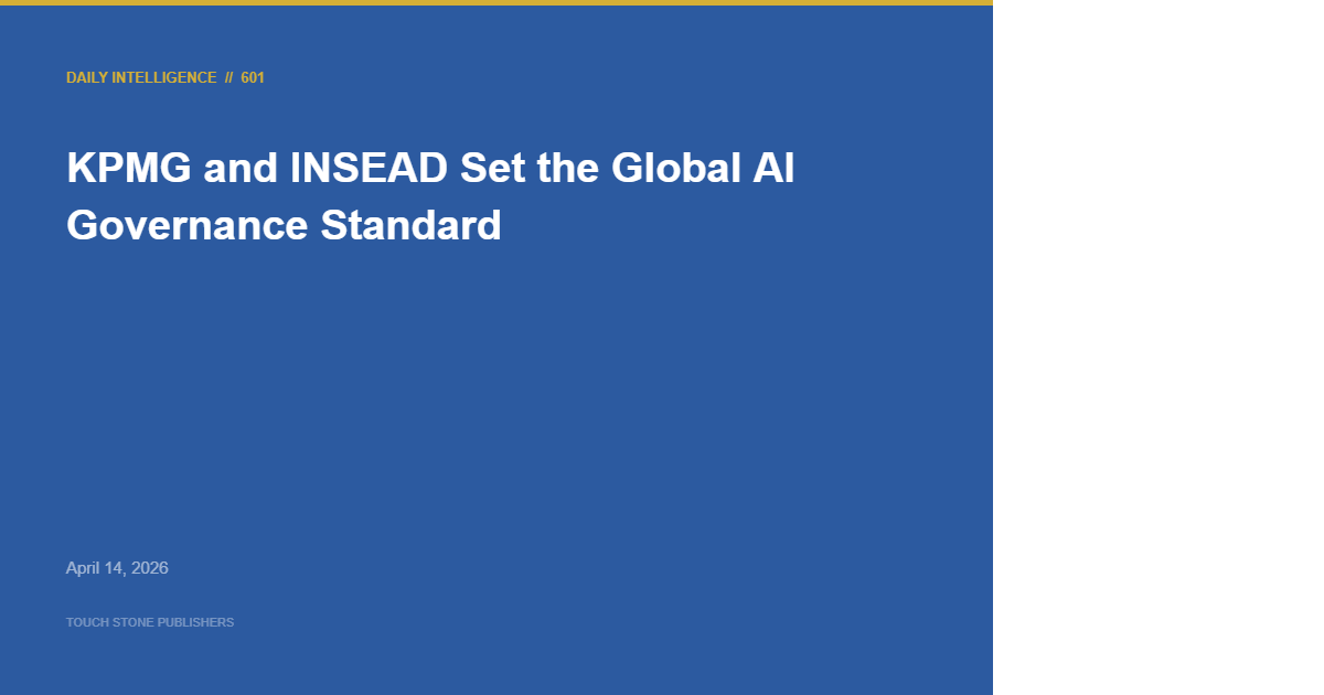 KPMG and INSEAD Set the Global AI Governance Standard