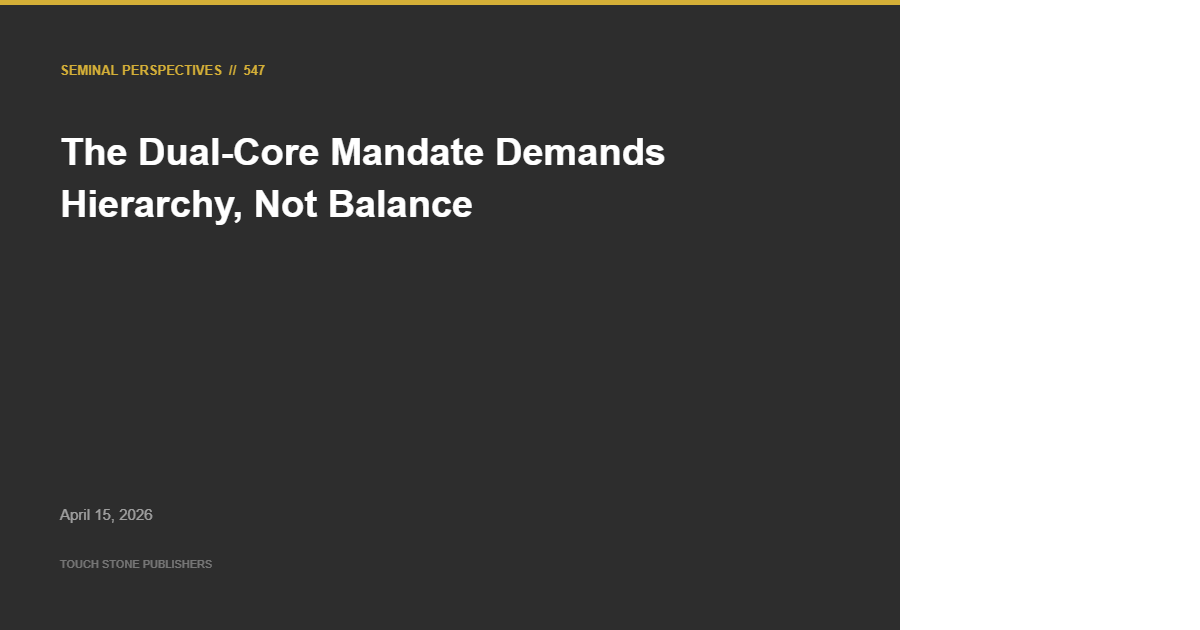The Dual-Core Mandate Demands Hierarchy, Not Balance