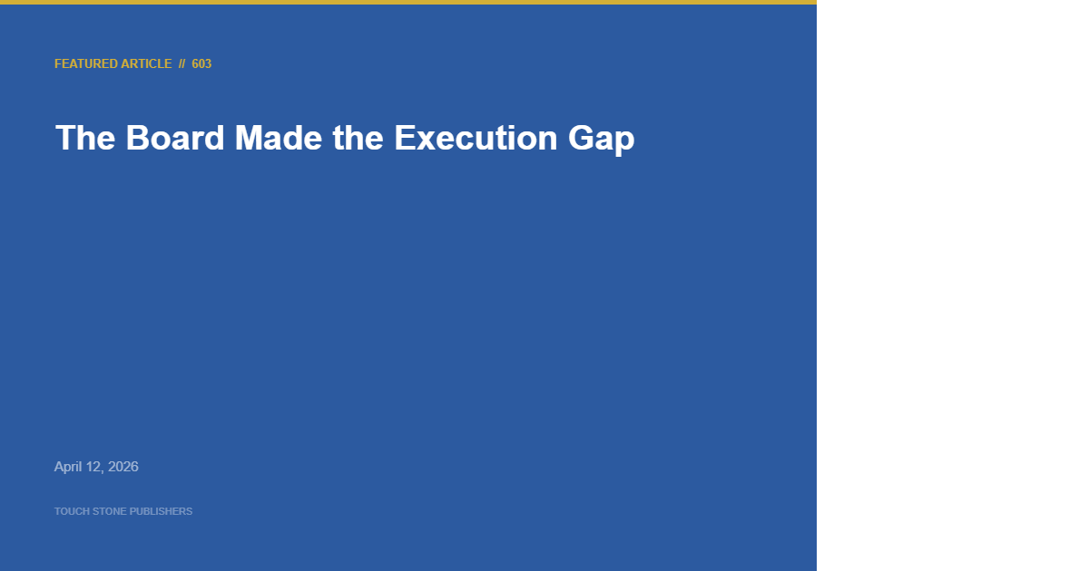 The Board Made the Execution Gap
