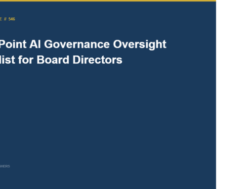 The 8-Point AI Governance Oversight Checklist for Board Directors