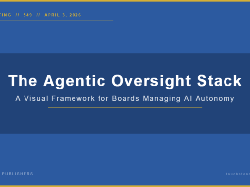 The Agentic Oversight Stack: A Visual Framework for Boards Managing AI Autonomy