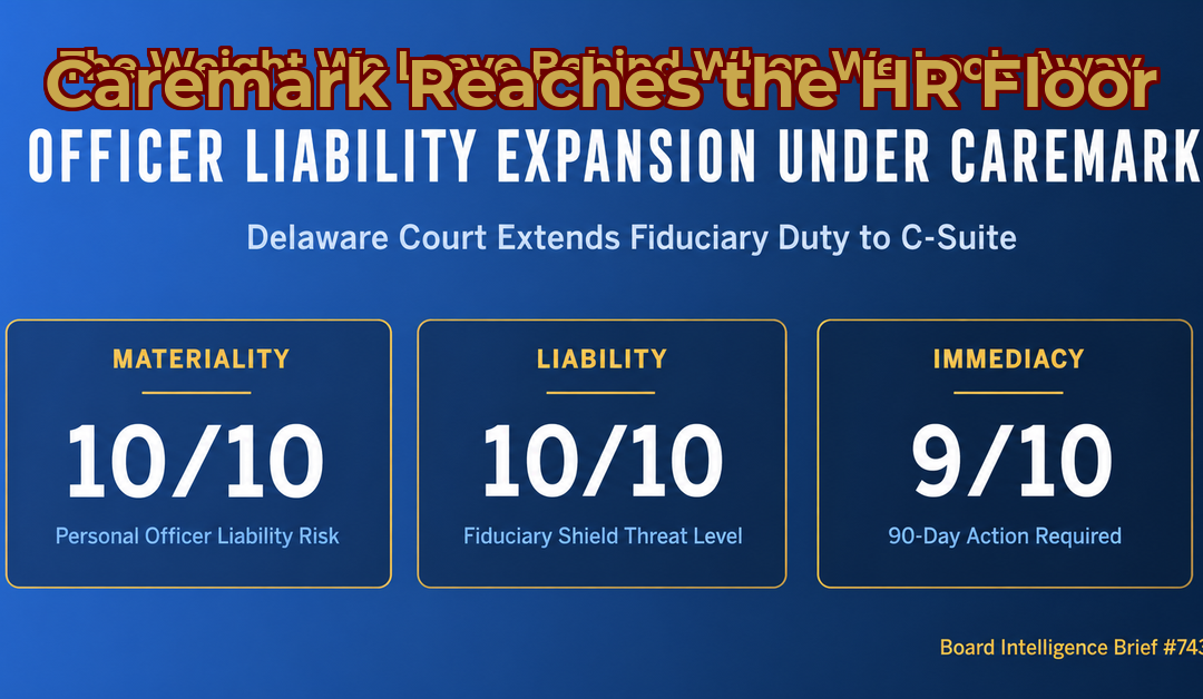 Caremark Reaches the HR Floor — Touch Stone Publishers Board Intelligence Brief