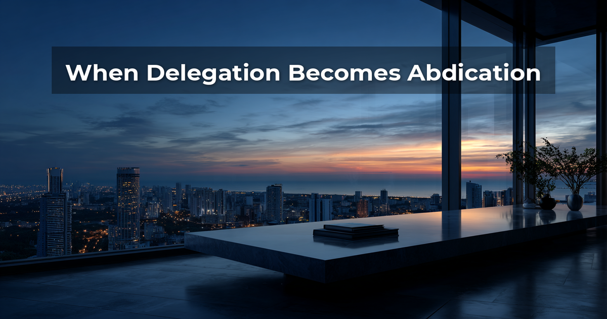 OFFICIAL STRATEGIC PORTAL 2026 5 When Delegation Becomes Abdication