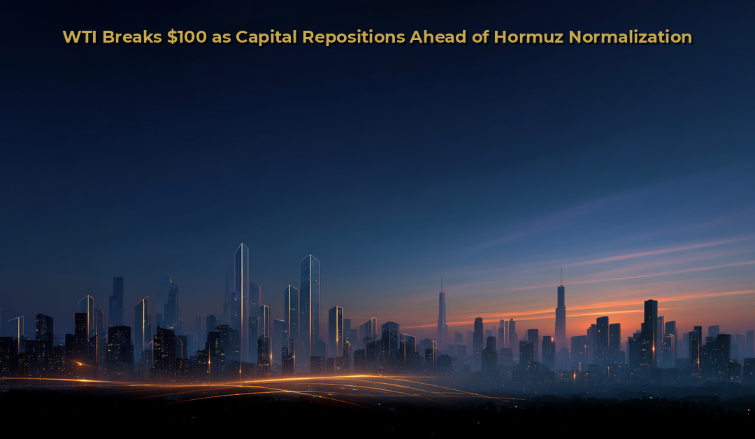 WTI Breaks $100 as Capital Repositions Ahead of Hormuz Normalization