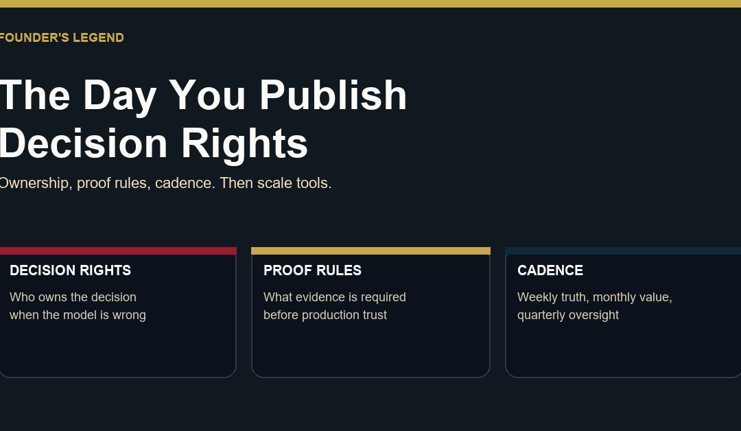 The Day You Publish Decision Rights
