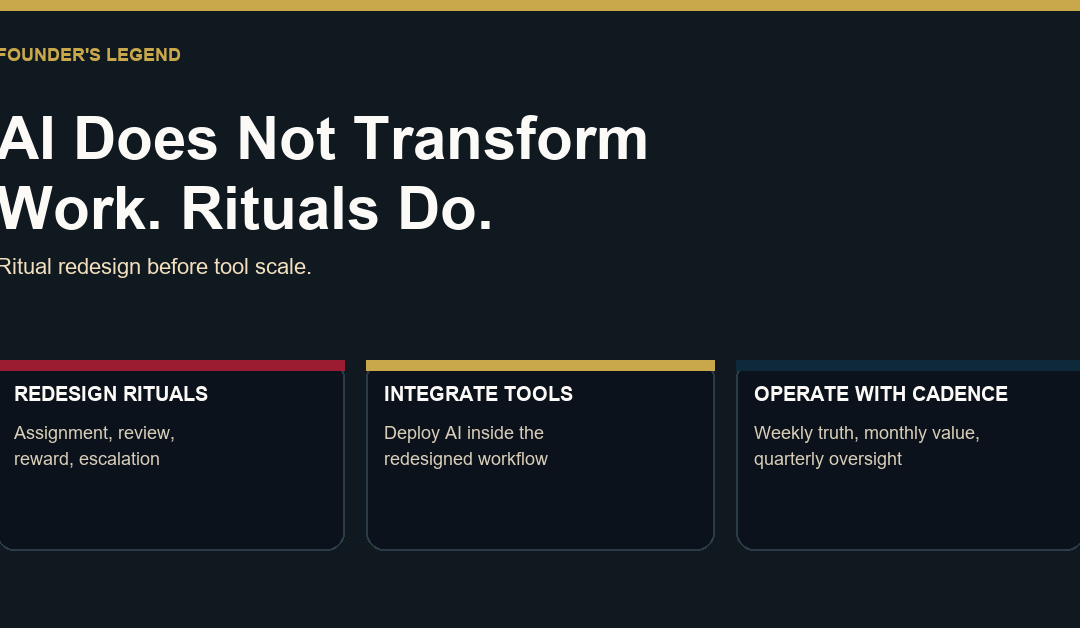 AI Does Not Transform Work. Rituals Do.