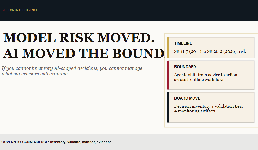 Bank Supervision Just Moved Model Risk. AI Agents Moved The Boundary.