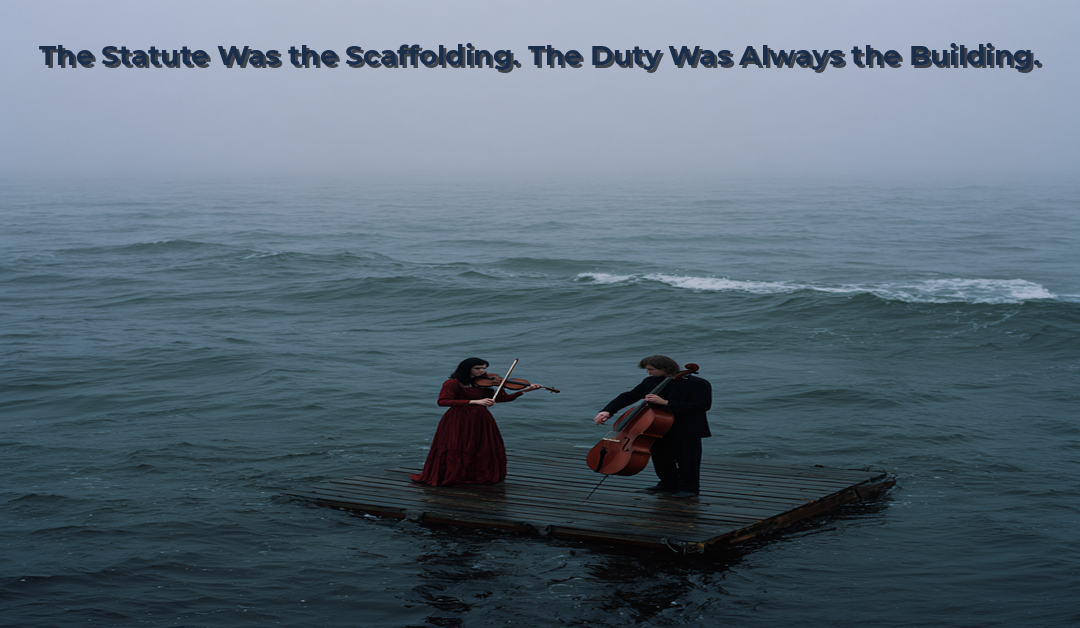 The Statute Was the Scaffolding. The Duty Was Always the Building.