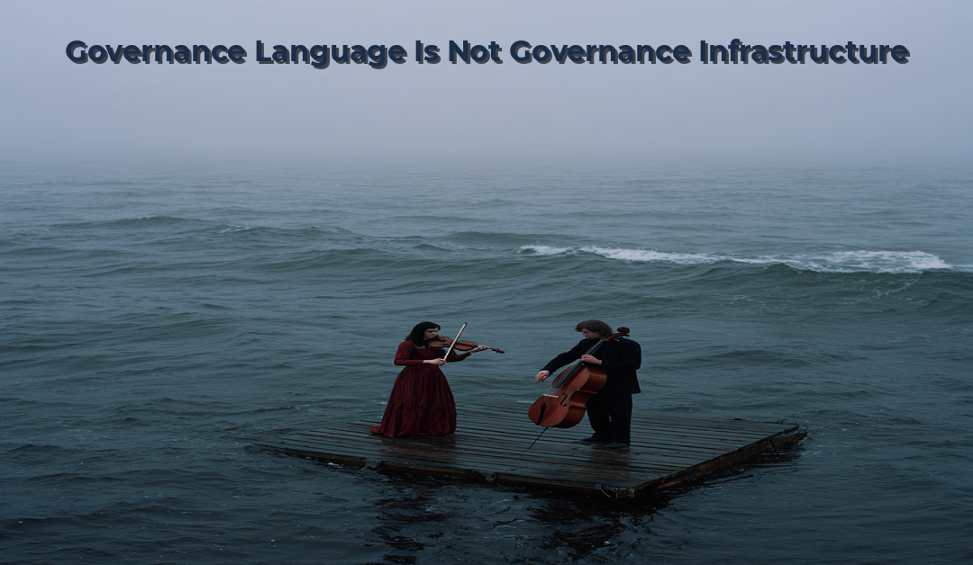 When Governance Language Is Mistaken for Governance Infrastructure