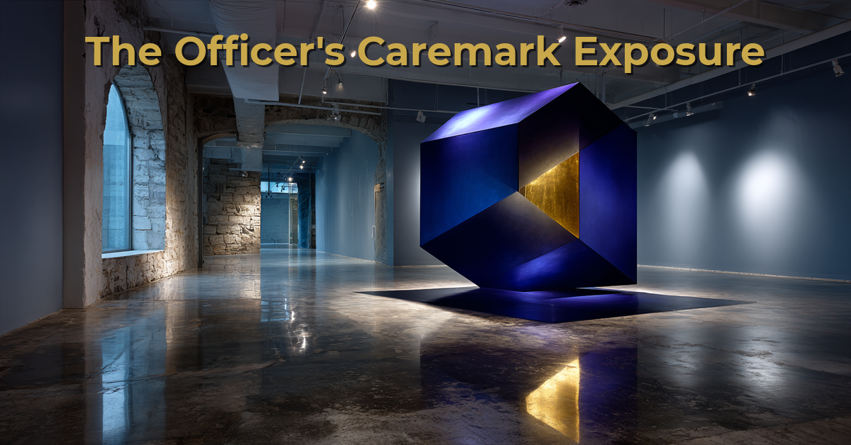 An officer's nameplate sits under a spotlight beside a dark, unmonitored control panel, the visual argument for the gap between a named AI owner and a documented, tested oversight architecture.