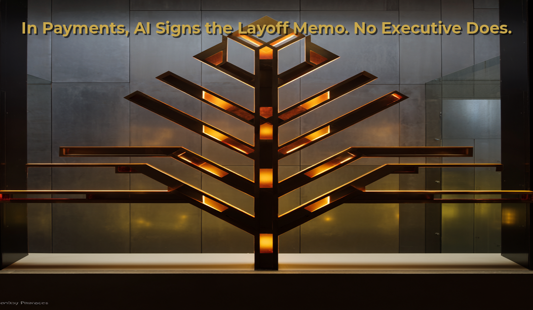 In Payments, AI Signs the Layoff Memo. No Executive Does.