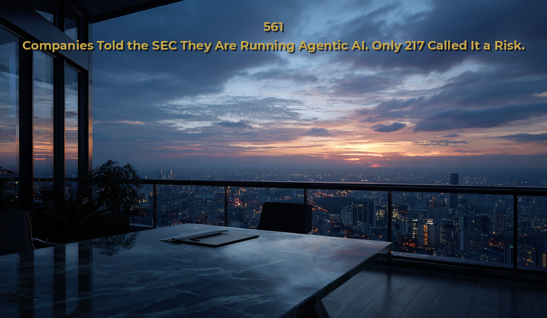 561 Companies Told the SEC They Are Running Agentic AI. Only 217 Called It a Risk.