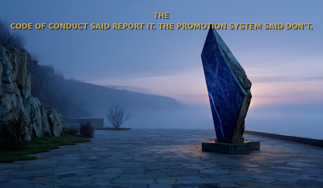 The Code of Conduct Said Report It. The Promotion System Said Don’t.