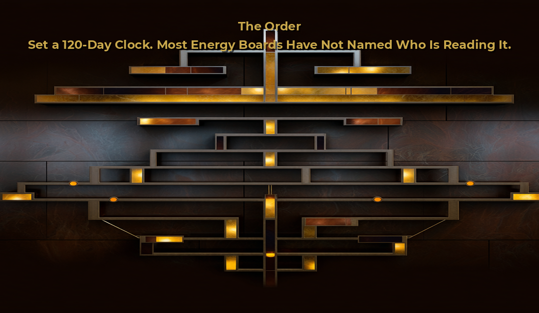 The Order Set a 120-Day Clock. Most Energy Boards Have Not Named Who Is Reading It.